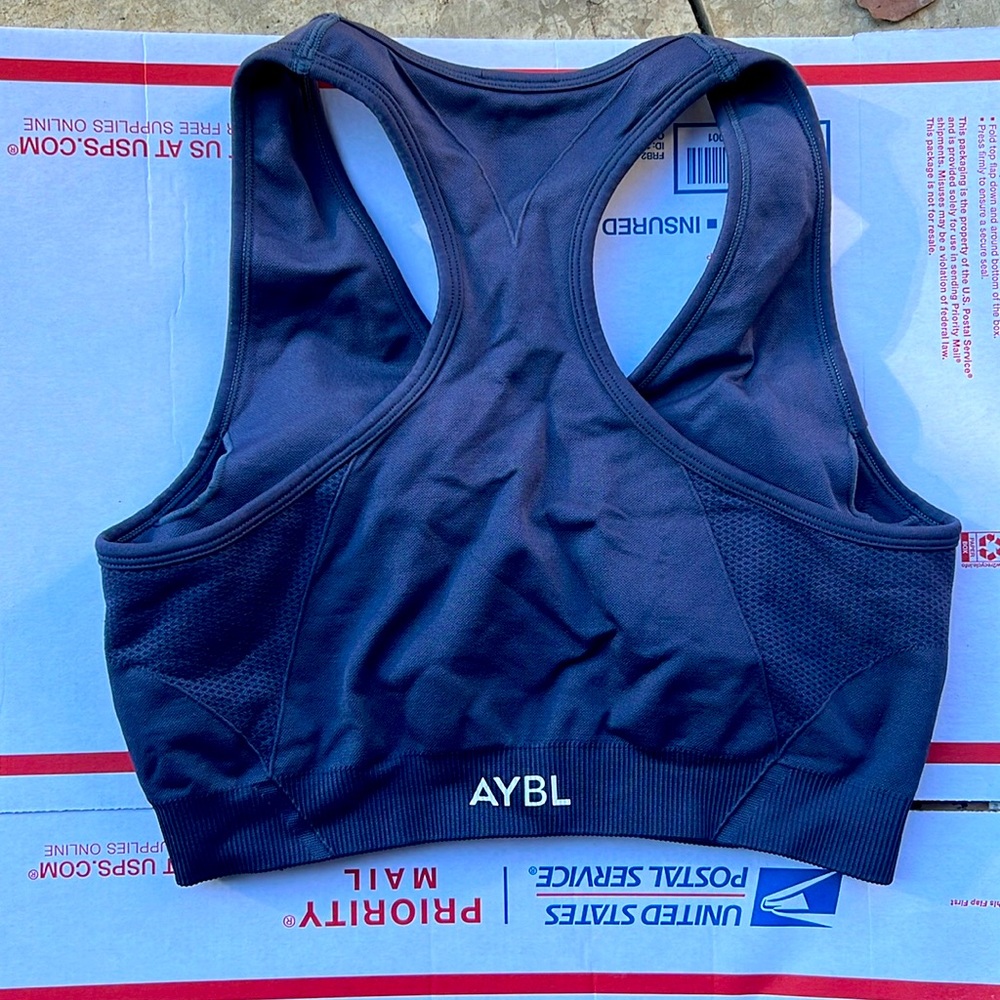 AYBL women sport bra size S charcoal gray excellent condition used